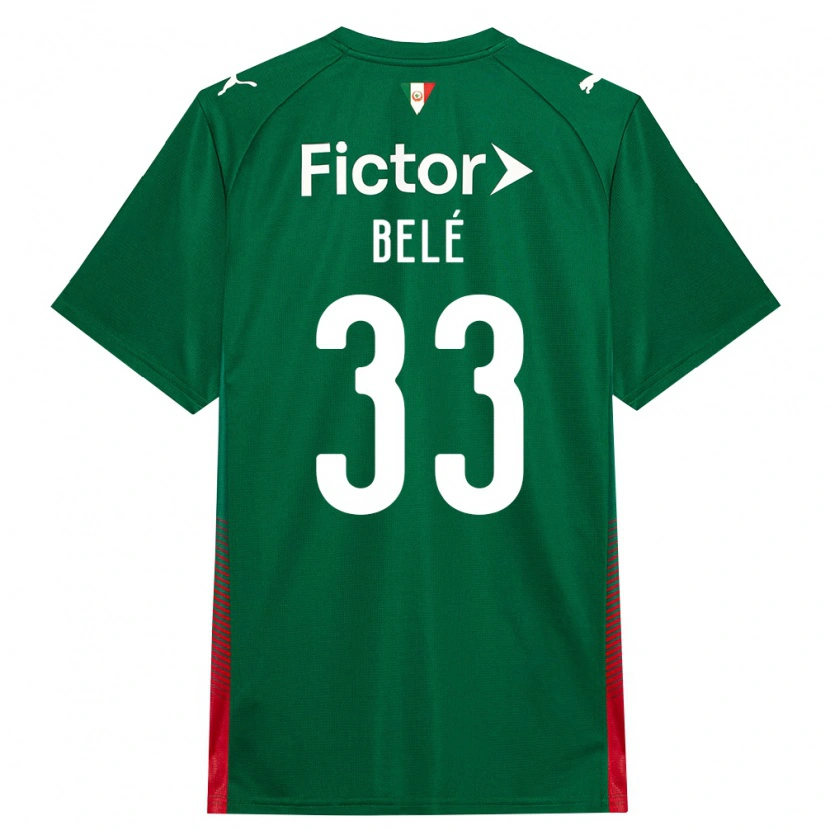 Danxen Kobiety Erick Belé #33 Zielony Czerwony Biały Domowa Koszulka 2026/27 Koszulki Klubowe