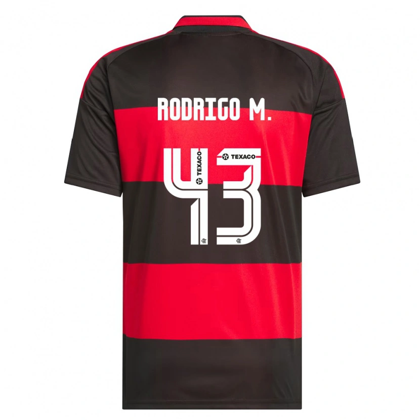 Danxen Kobiety Rodrigo Muniz #43 Czerwony Czarny Biały Domowa Koszulka 2026/27 Koszulki Klubowe