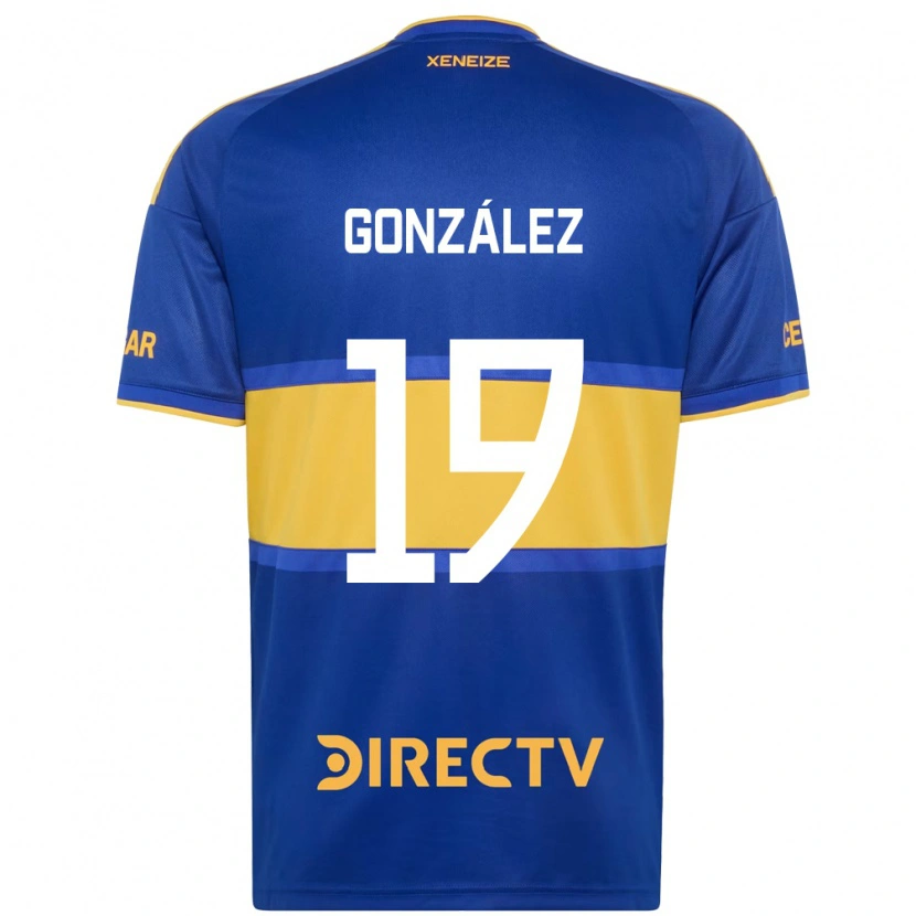 Danxen Kobiety Ezequiel González #19 Królewski Niebieski Żółty Domowa Koszulka 2026/27 Koszulki Klubowe