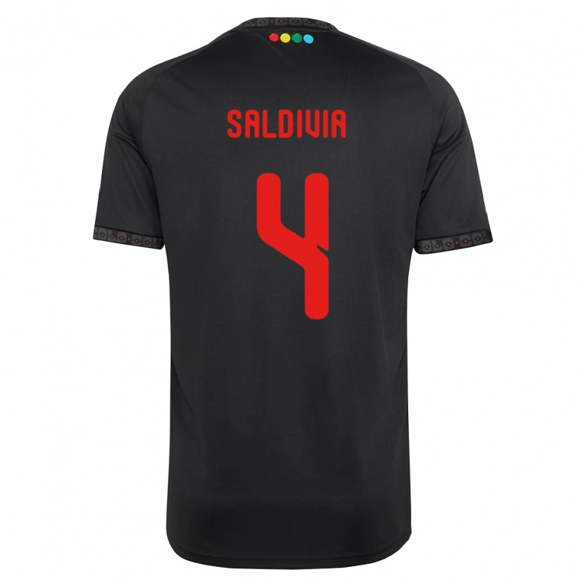 Danxen Kobiety Alan Saldivia #4 Czarny Czerwony Wyjazdowa Koszulka 2026/27 Koszulki Klubowe