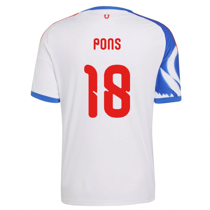 Danxen Kobiety Luciano Pons #18 Biały Granatowy Wyjazdowa Koszulka 2026/27 Koszulki Klubowe