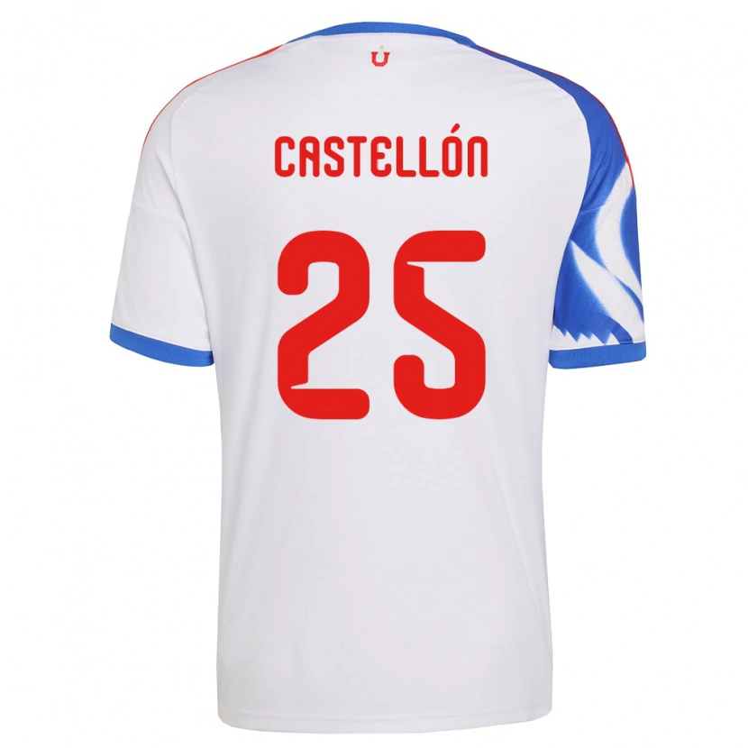 Danxen Kobiety Gabriel Castellón #25 Biały Granatowy Wyjazdowa Koszulka 2026/27 Koszulki Klubowe