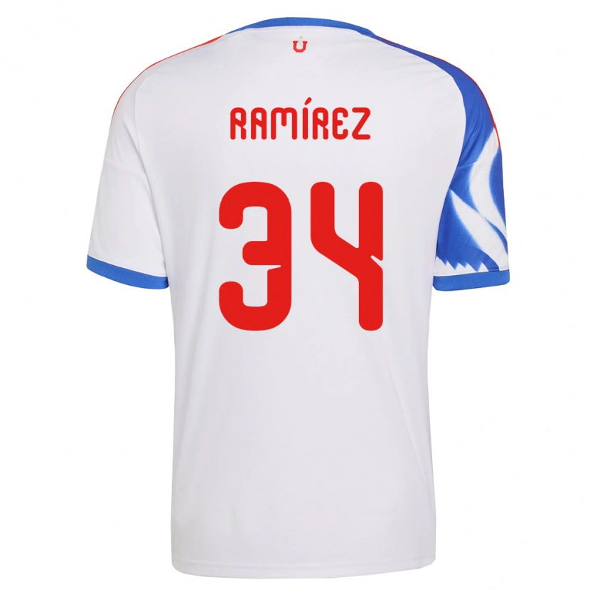 Danxen Kobiety Vicente Ramírez #34 Biały Granatowy Wyjazdowa Koszulka 2026/27 Koszulki Klubowe