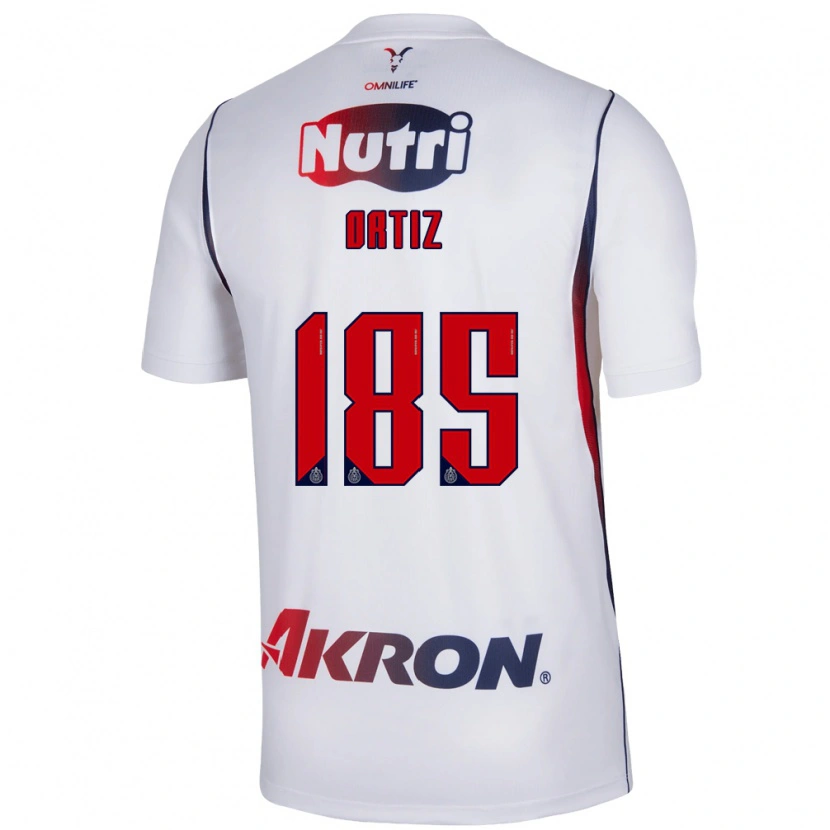 Danxen Kobiety Gibrán Ortiz #185 Czerwony Biały Granatowy Wyjazdowa Koszulka 2026/27 Koszulki Klubowe