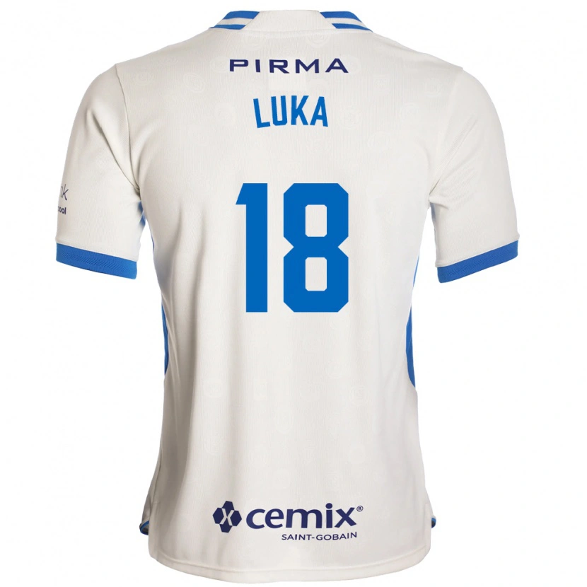 Danxen Kobiety Luka Romero #18 Biały Niebieski Czerwony Wyjazdowa Koszulka 2026/27 Koszulki Klubowe