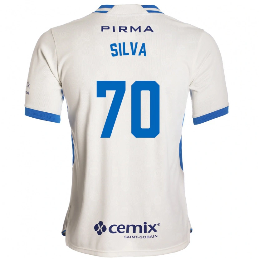 Danxen Kobiety Iván Silva #70 Biały Niebieski Czerwony Wyjazdowa Koszulka 2026/27 Koszulki Klubowe