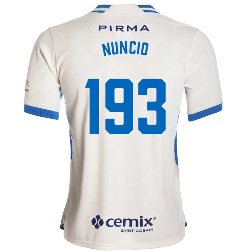 Danxen Kobiety Jorge Nuncio #193 Biały Niebieski Czerwony Wyjazdowa Koszulka 2026/27 Koszulki Klubowe