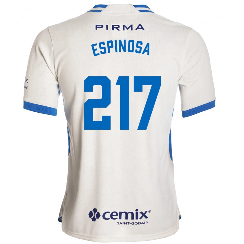 Danxen Kobiety Samuel Espinosa #217 Biały Niebieski Czerwony Wyjazdowa Koszulka 2026/27 Koszulki Klubowe