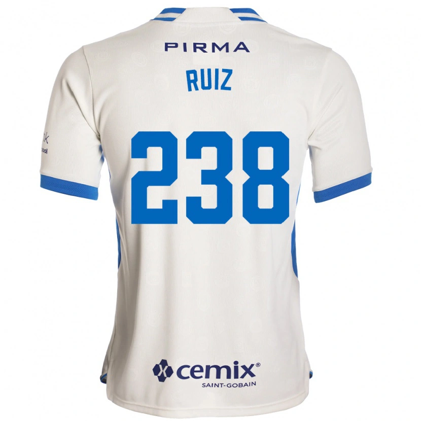 Danxen Kobiety Abel Ruiz #238 Biały Niebieski Czerwony Wyjazdowa Koszulka 2026/27 Koszulki Klubowe