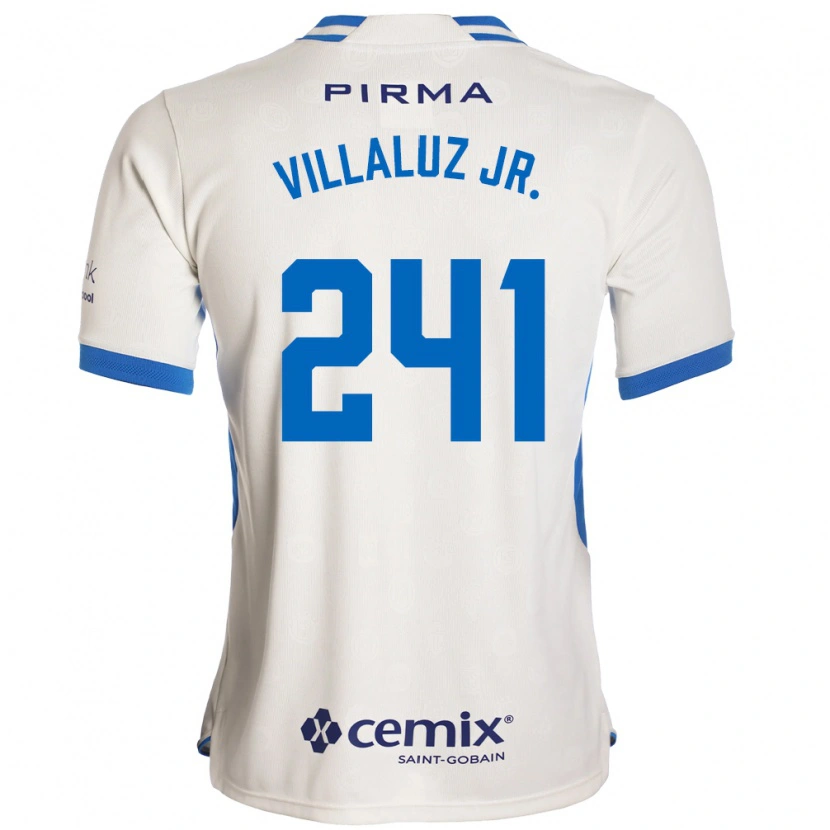 Danxen Kobiety César Villaluz Jr. #241 Biały Niebieski Czerwony Wyjazdowa Koszulka 2026/27 Koszulki Klubowe