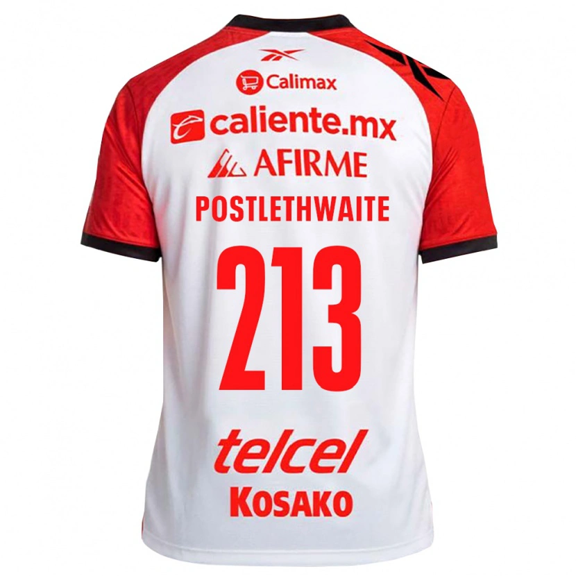 Danxen Kobiety Emiliano Postlethwaite #213 Biały Czarny Czerwony Wyjazdowa Koszulka 2026/27 Koszulki Klubowe
