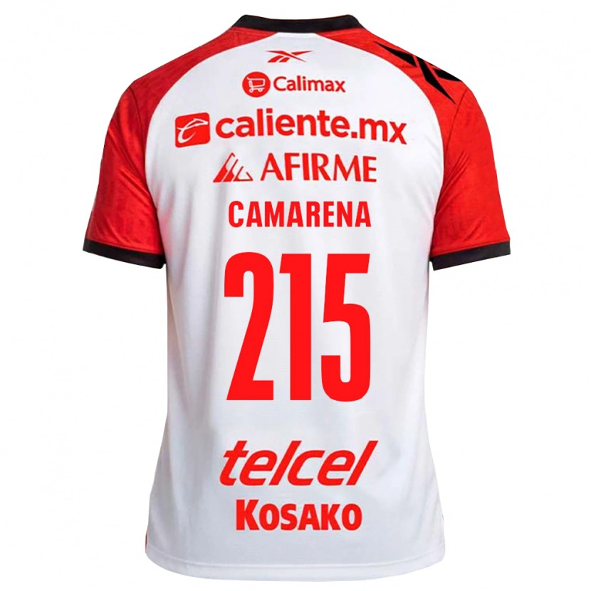 Danxen Kobiety Mauricio Camarena #215 Biały Czarny Czerwony Wyjazdowa Koszulka 2026/27 Koszulki Klubowe