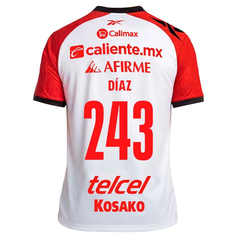 Danxen Kobiety Jesús Díaz #243 Biały Czarny Czerwony Wyjazdowa Koszulka 2026/27 Koszulki Klubowe
