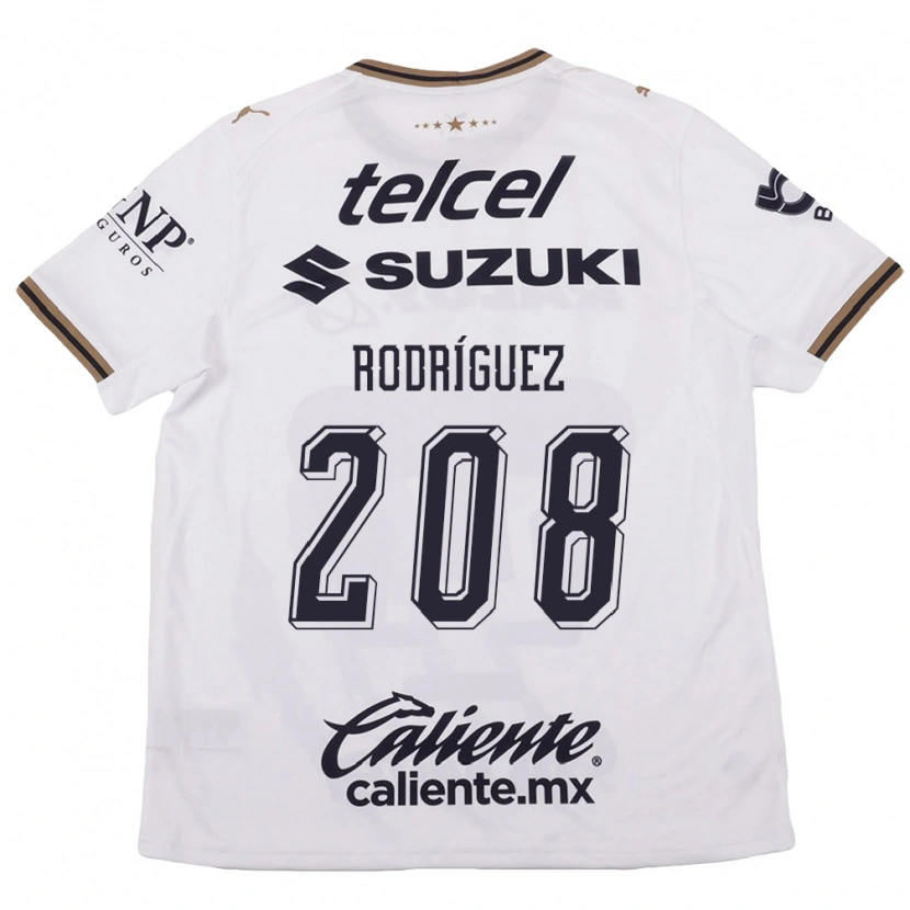 Danxen Kobiety Gael Rodríguez #208 Biały Czarny Brązowy Wyjazdowa Koszulka 2026/27 Koszulki Klubowe