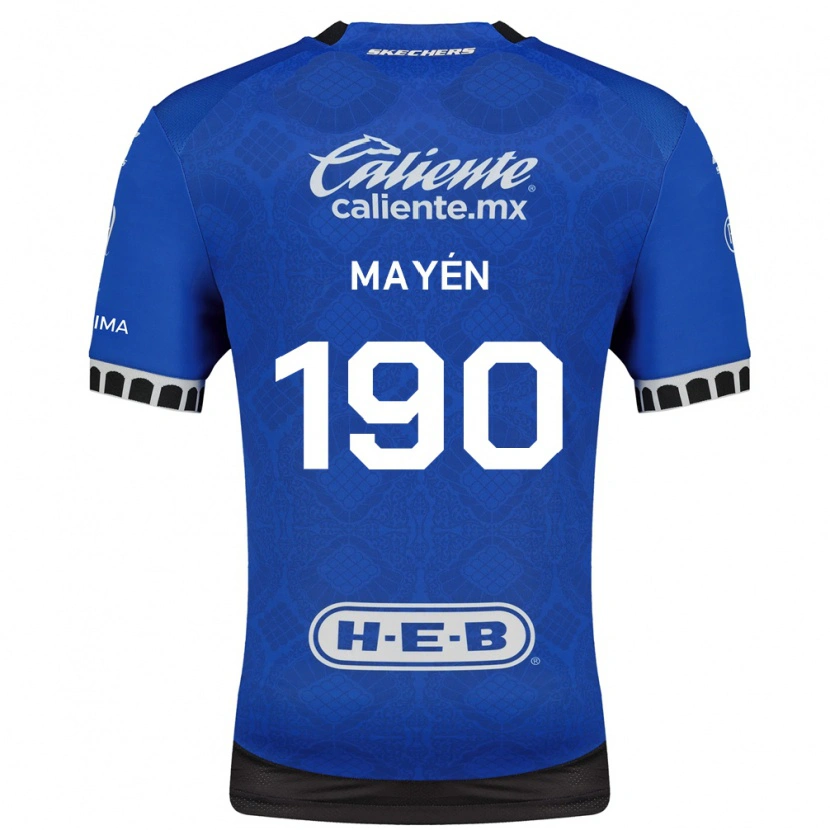 Danxen Kobiety Eduardo Mayén #190 Królewski Niebieski Biały Czarny Wyjazdowa Koszulka 2026/27 Koszulki Klubowe