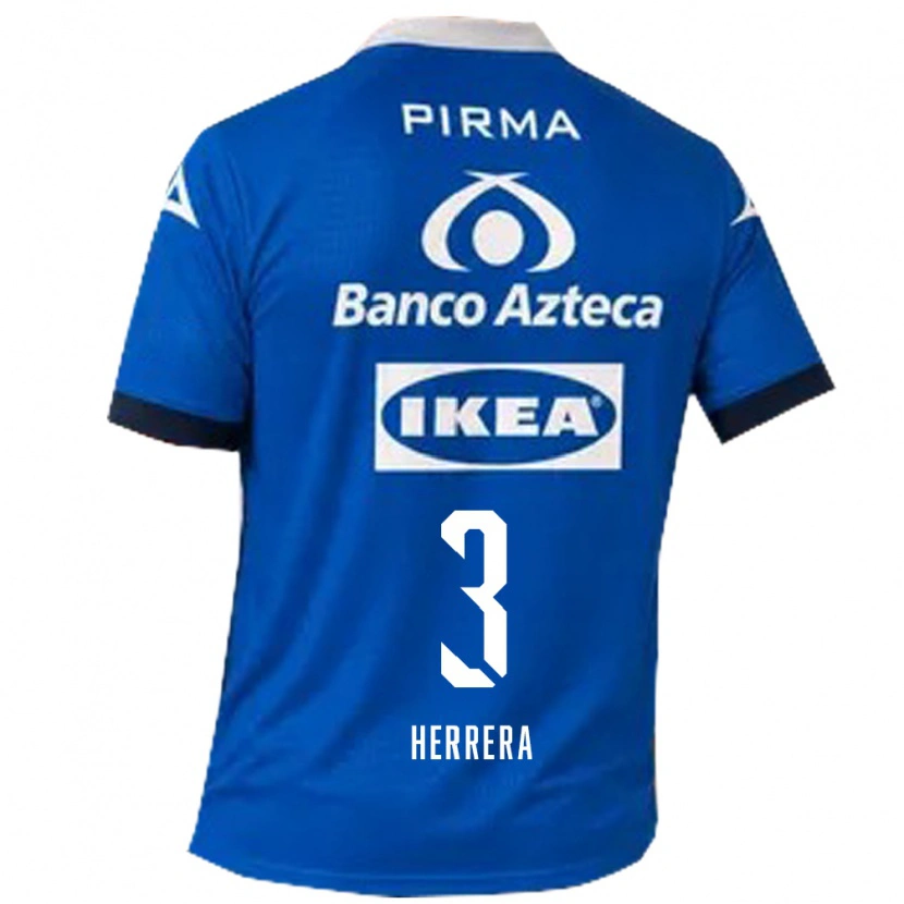 Danxen Kobiety Alberto Herrera #3 Niebieski Biały Wyjazdowa Koszulka 2026/27 Koszulki Klubowe