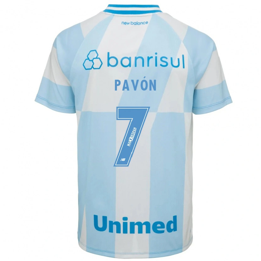 Danxen Kobiety Cristian Pavón #7 Jasny Niebieski Biały Wyjazdowa Koszulka 2026/27 Koszulki Klubowe