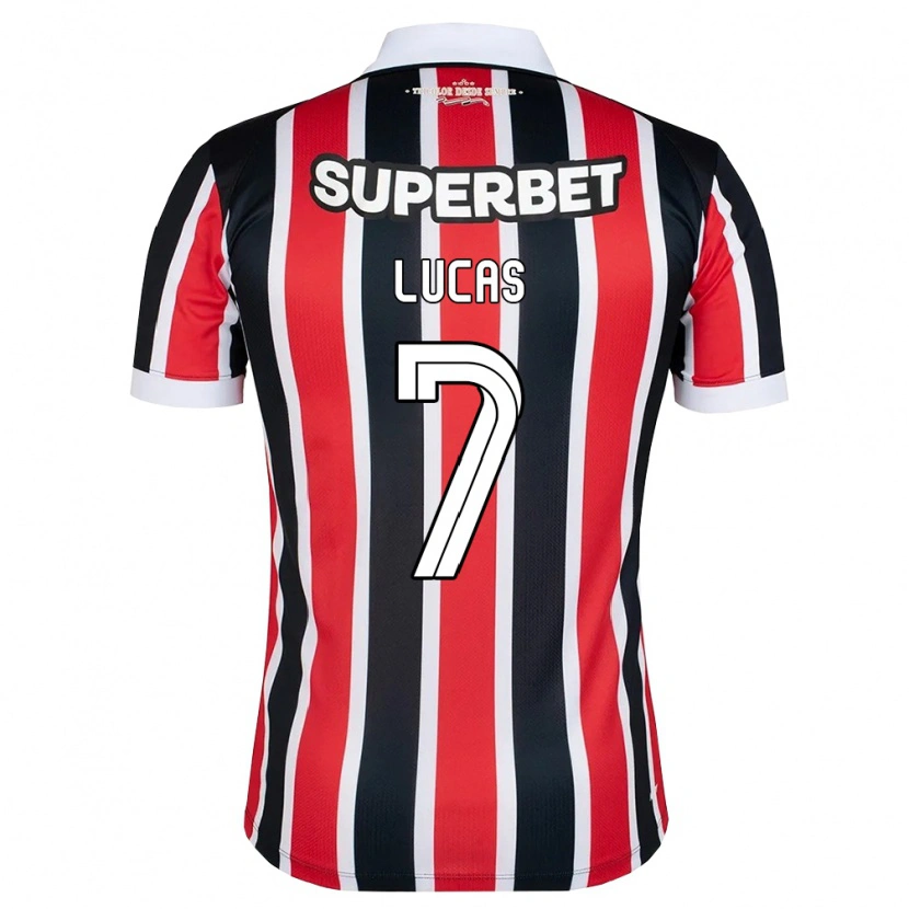 Danxen Kobiety Lucas Moura #7 Czerwony Biały Czarny Wyjazdowa Koszulka 2026/27 Koszulki Klubowe