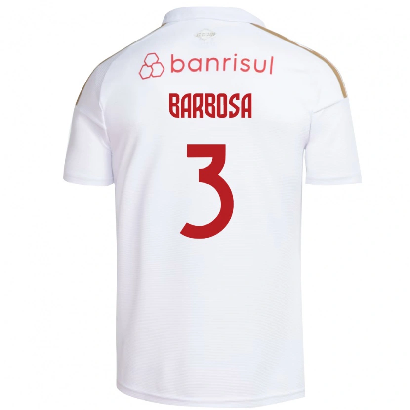Danxen Kobiety Mauricio Barbosa #3 Biały Czerwony Wyjazdowa Koszulka 2026/27 Koszulki Klubowe