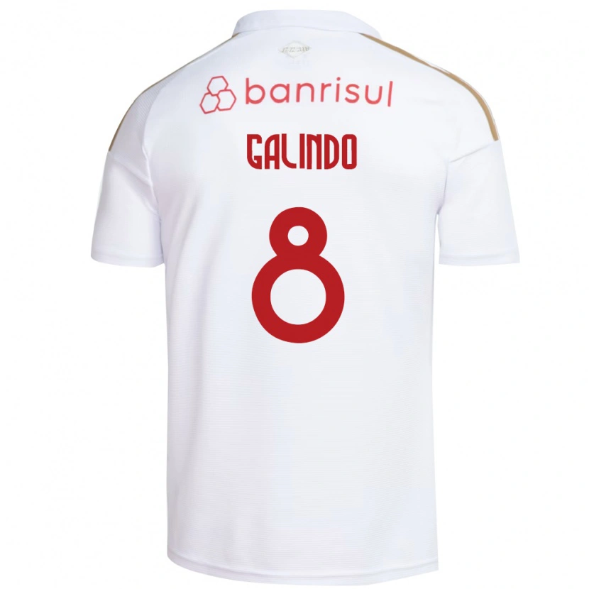 Danxen Kobiety João Galindo #8 Biały Czerwony Wyjazdowa Koszulka 2026/27 Koszulki Klubowe