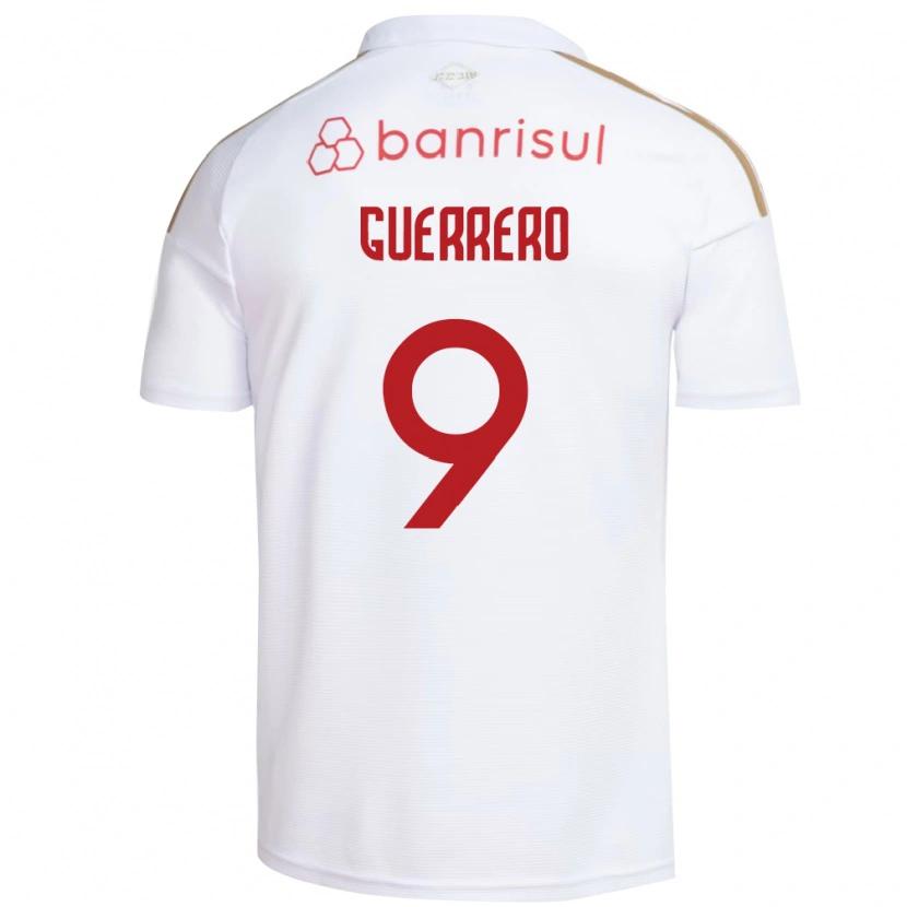 Danxen Kobiety Paolo Guerrero #9 Biały Czerwony Wyjazdowa Koszulka 2026/27 Koszulki Klubowe
