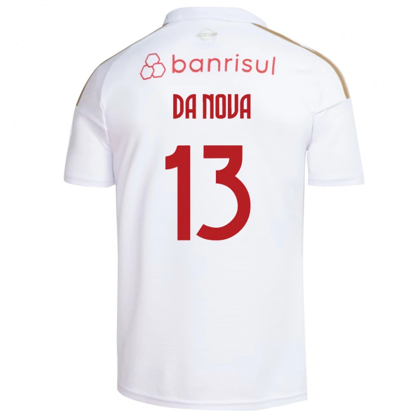 Danxen Kobiety Érick Da Nova #13 Biały Czerwony Wyjazdowa Koszulka 2026/27 Koszulki Klubowe
