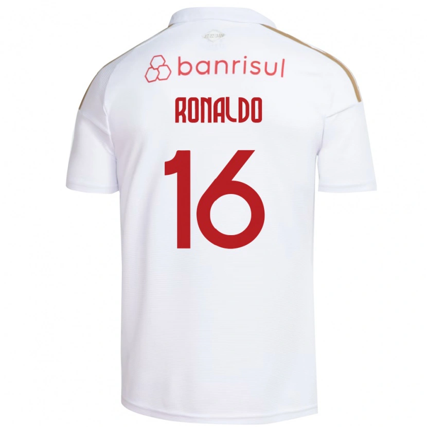 Danxen Kobiety Ronaldo Da Silva Souza #16 Biały Czerwony Wyjazdowa Koszulka 2026/27 Koszulki Klubowe