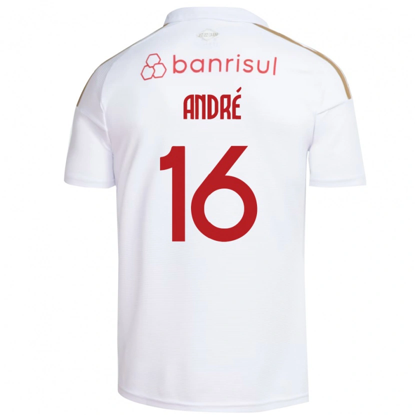 Danxen Kobiety André Sion Lemos Oliveira #16 Biały Czerwony Wyjazdowa Koszulka 2026/27 Koszulki Klubowe