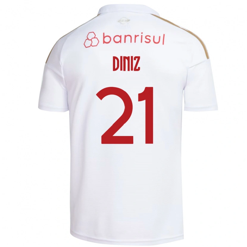 Danxen Kobiety Kauã Diniz #21 Biały Czerwony Wyjazdowa Koszulka 2026/27 Koszulki Klubowe