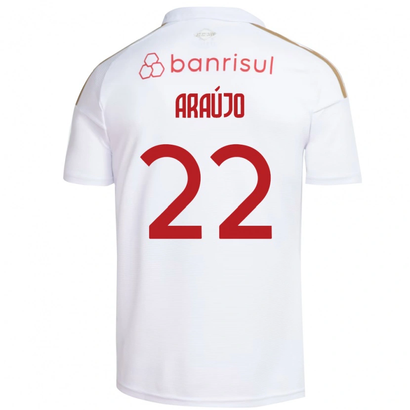 Danxen Kobiety Kelwin Araújo #22 Biały Czerwony Wyjazdowa Koszulka 2026/27 Koszulki Klubowe