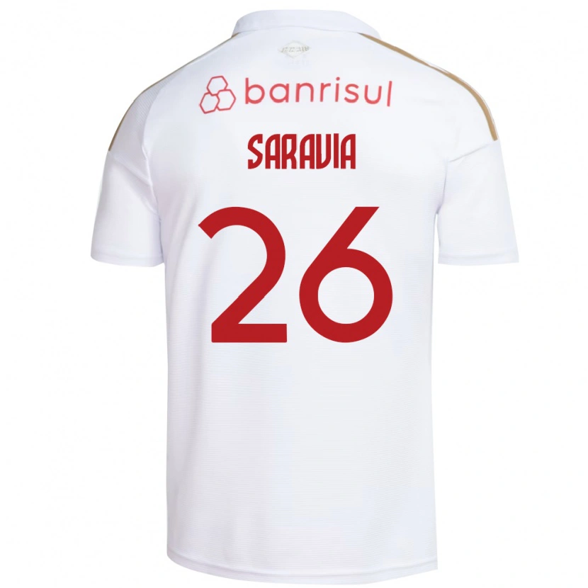 Danxen Kobiety Saravia #26 Biały Czerwony Wyjazdowa Koszulka 2026/27 Koszulki Klubowe