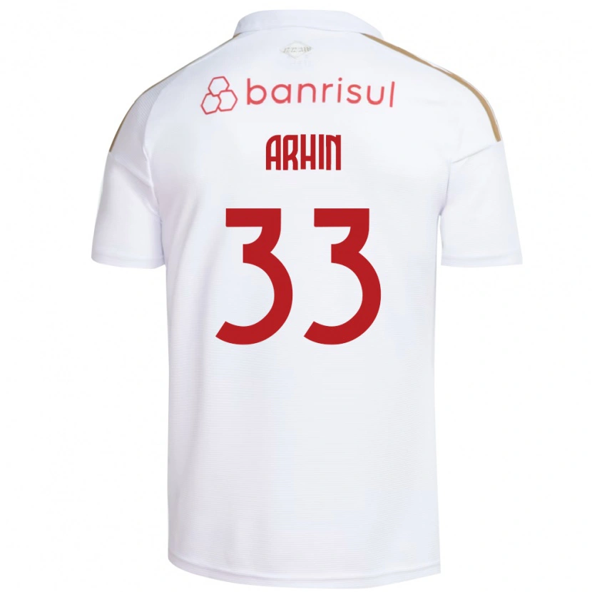 Danxen Kobiety Benjamin Arhin #33 Biały Czerwony Wyjazdowa Koszulka 2026/27 Koszulki Klubowe