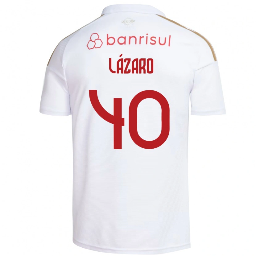 Danxen Kobiety Lázaro Gonçalves Do Nascimento Junior #40 Biały Czerwony Wyjazdowa Koszulka 2026/27 Koszulki Klubowe