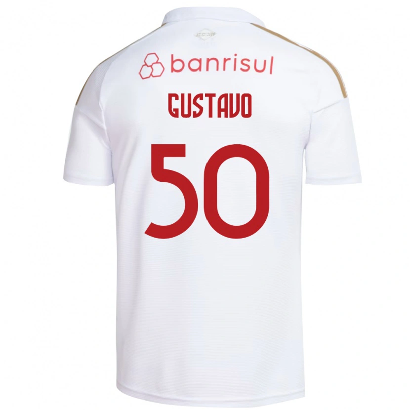 Danxen Kobiety Gustavo Dos Santos #50 Biały Czerwony Wyjazdowa Koszulka 2026/27 Koszulki Klubowe