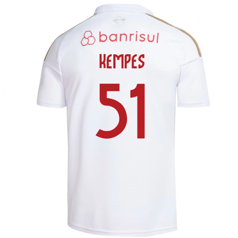 Danxen Kobiety João Gabriel Kempes Gonçalves #51 Biały Czerwony Wyjazdowa Koszulka 2026/27 Koszulki Klubowe