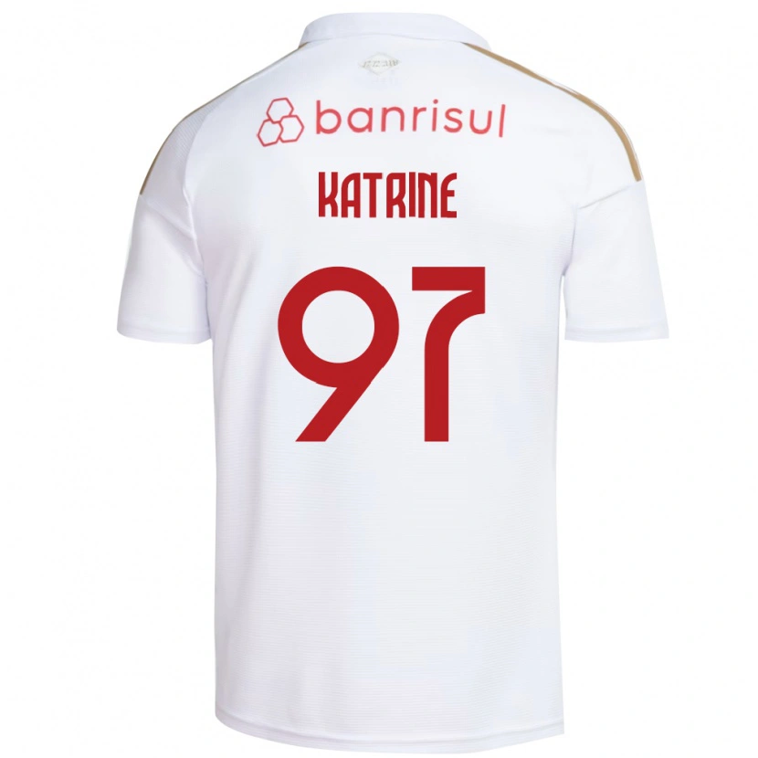 Danxen Kobiety Katrine #97 Biały Czerwony Wyjazdowa Koszulka 2026/27 Koszulki Klubowe