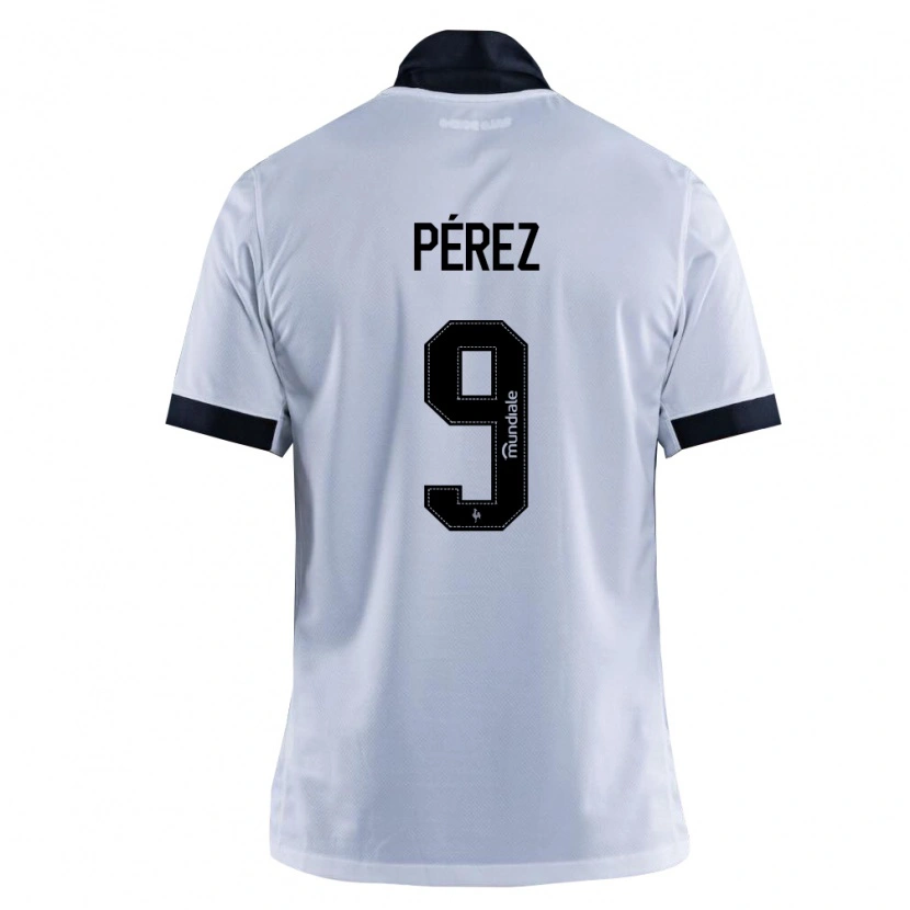 Danxen Kobiety Diego Pérez #9 Czarny Biały Wyjazdowa Koszulka 2026/27 Koszulki Klubowe