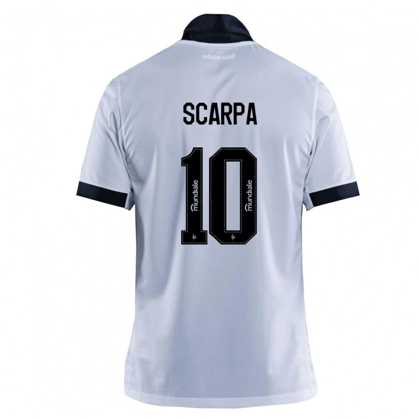 Danxen Kobiety Gustavo Scarpa #10 Czarny Biały Wyjazdowa Koszulka 2026/27 Koszulki Klubowe
