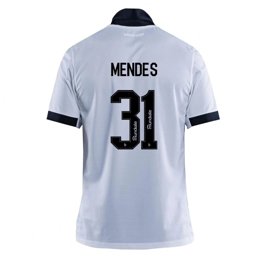 Danxen Kobiety Matheus Mendes #31 Czarny Biały Wyjazdowa Koszulka 2026/27 Koszulki Klubowe