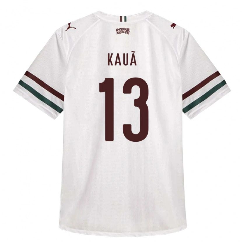 Danxen Kobiety Kauã Barbosa Da Silva Costa #13 Biały Zielony Burgundia Wyjazdowa Koszulka 2026/27 Koszulki Klubowe