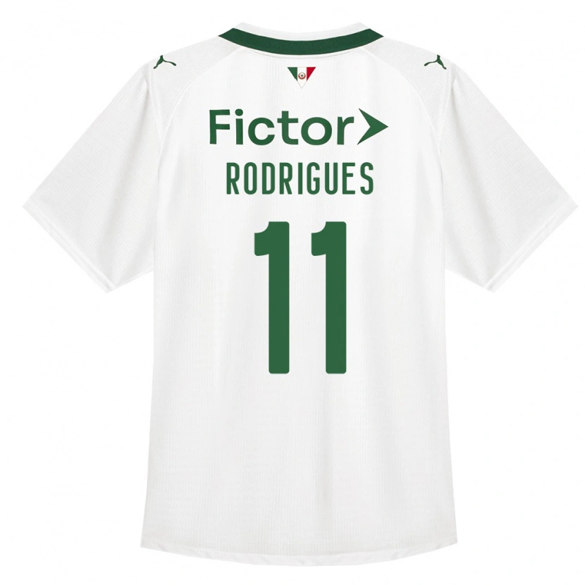 Danxen Kobiety Bruno Rodrigues #11 Zielony Biały Wyjazdowa Koszulka 2026/27 Koszulki Klubowe