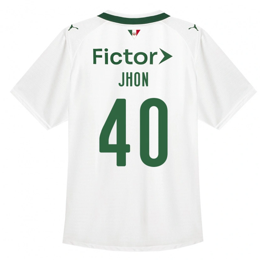 Danxen Kobiety Jhon Jhon #40 Zielony Biały Wyjazdowa Koszulka 2026/27 Koszulki Klubowe