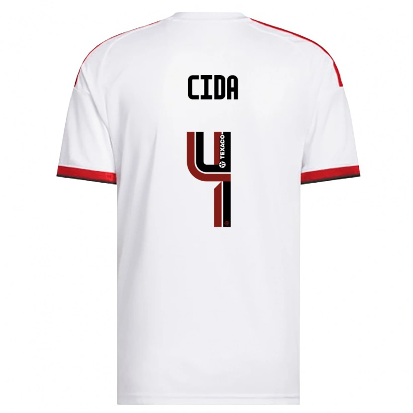Danxen Kobiety Cida #4 Biały Czerwony Czarny Wyjazdowa Koszulka 2026/27 Koszulki Klubowe