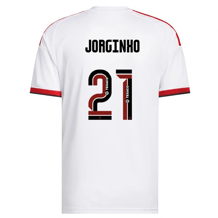 Danxen Kobiety Jorginho #21 Biały Czerwony Czarny Wyjazdowa Koszulka 2026/27 Koszulki Klubowe