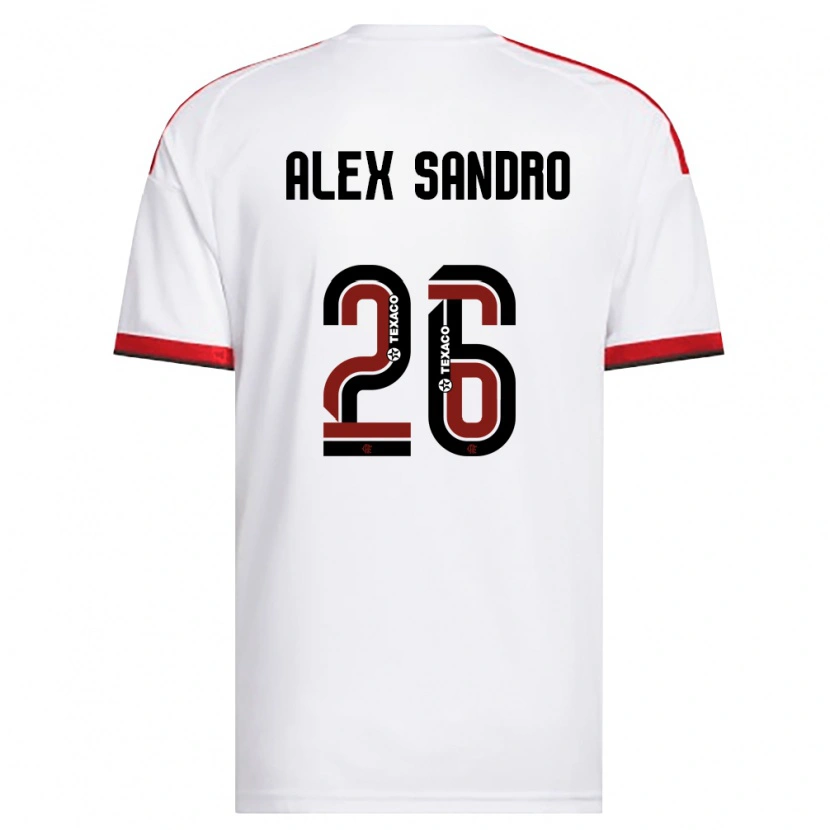 Danxen Kobiety Alex Sandro #26 Biały Czerwony Czarny Wyjazdowa Koszulka 2026/27 Koszulki Klubowe