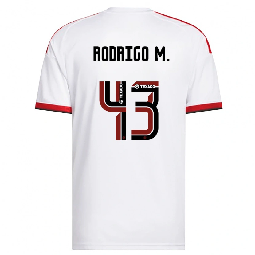 Danxen Kobiety Rodrigo Muniz #43 Biały Czerwony Czarny Wyjazdowa Koszulka 2026/27 Koszulki Klubowe