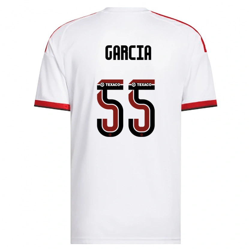 Danxen Kobiety Caio Garcia #55 Biały Czerwony Czarny Wyjazdowa Koszulka 2026/27 Koszulki Klubowe