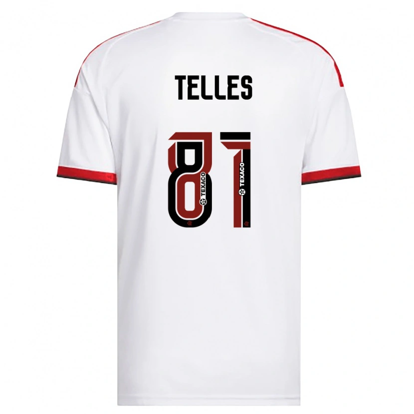 Danxen Kobiety Douglas Telles #81 Biały Czerwony Czarny Wyjazdowa Koszulka 2026/27 Koszulki Klubowe