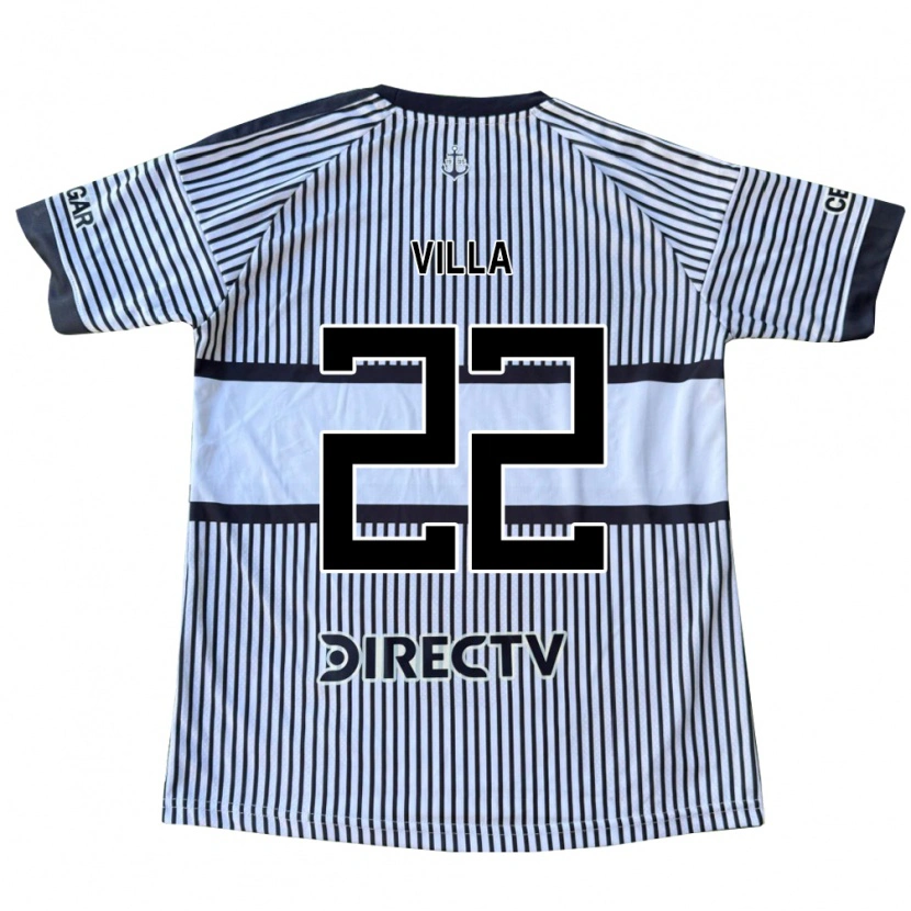 Danxen Kobiety Sebastián Villa #22 Biały Czarny Żółty Wyjazdowa Koszulka 2026/27 Koszulki Klubowe