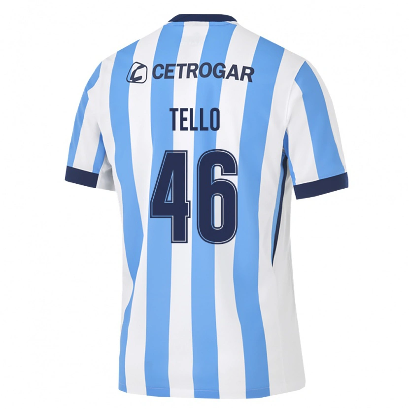 Danxen Dzieci Alejandro Tello #46 Jasny Niebieski Biały Czarny Domowa Koszulka 2026/27 Koszulki Klubowe